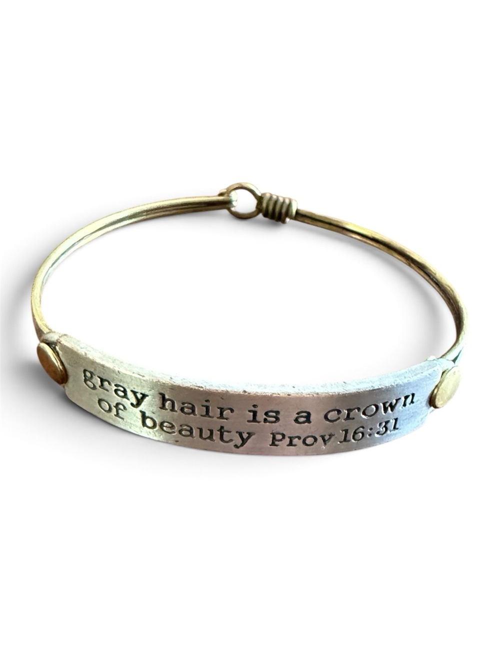 Sweet Romance Proverbs 16:31 Gray Hair Is A Crown Inspirational Message Bracelet